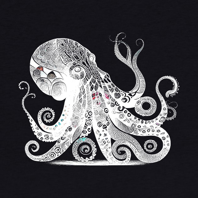 Cool octopus design with Aztec pattern by Unelmoija